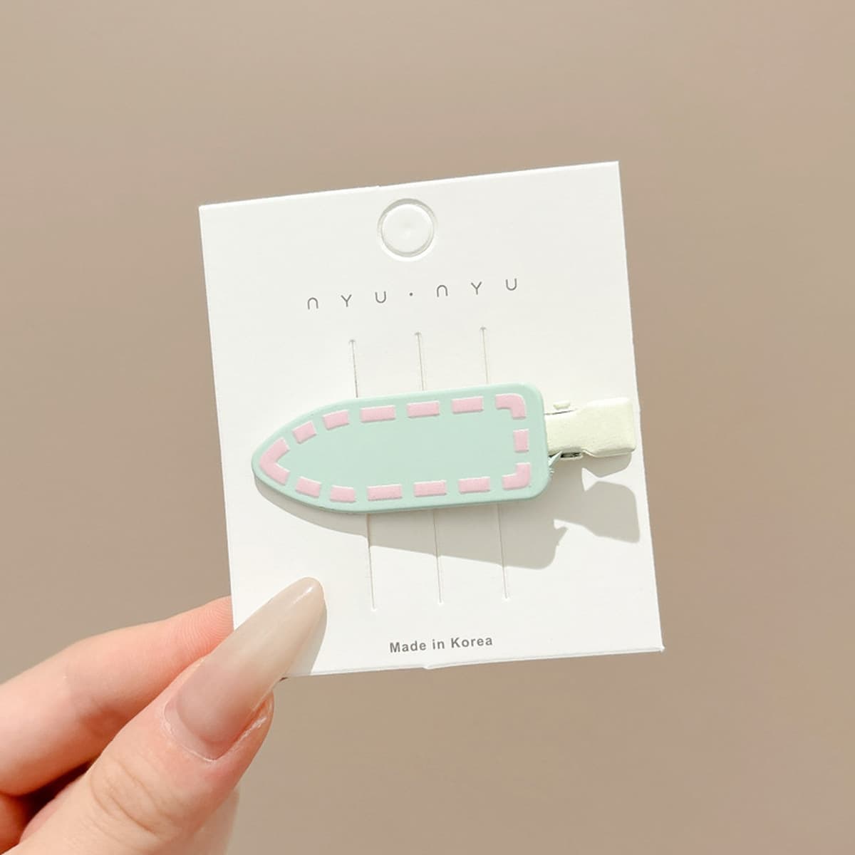 Милая кремовая заколка для волос с допамином, высококачественная заколка для челки, стильная заколка для студенческой челки,...