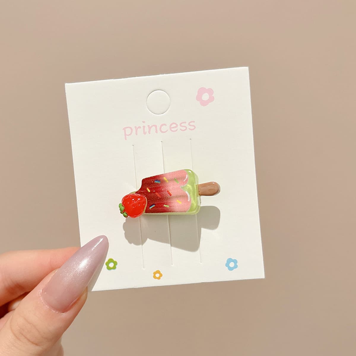 Милая кремовая заколка для волос с допамином, высококачественная заколка для челки, стильная заколка для студенческой челки,...