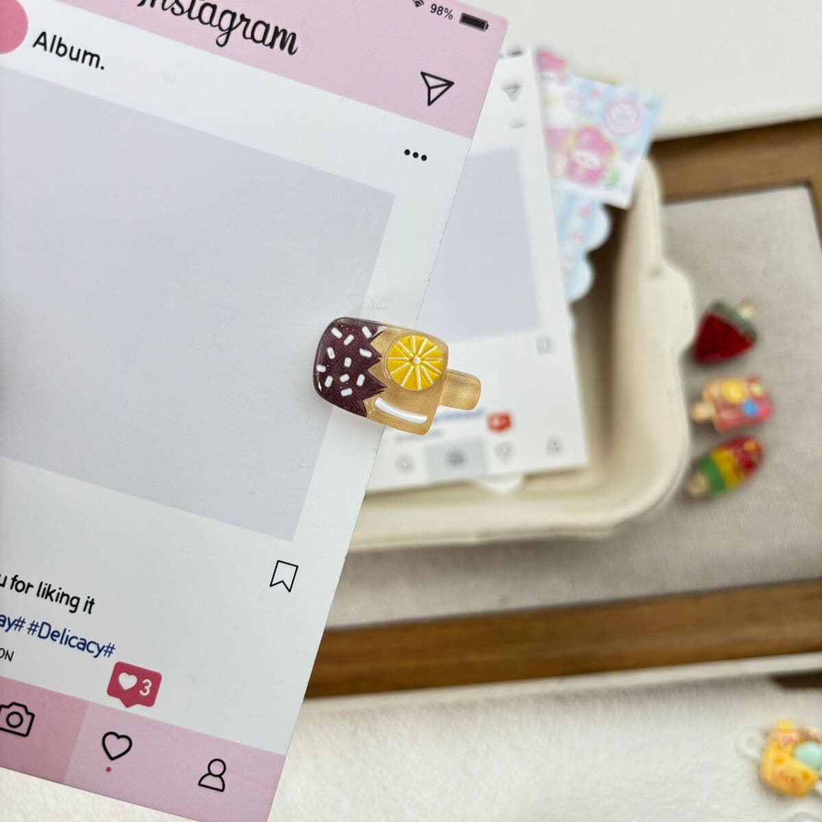 Заколка для мороженого ~ Симпатичные мини-творческие забавные мороженое