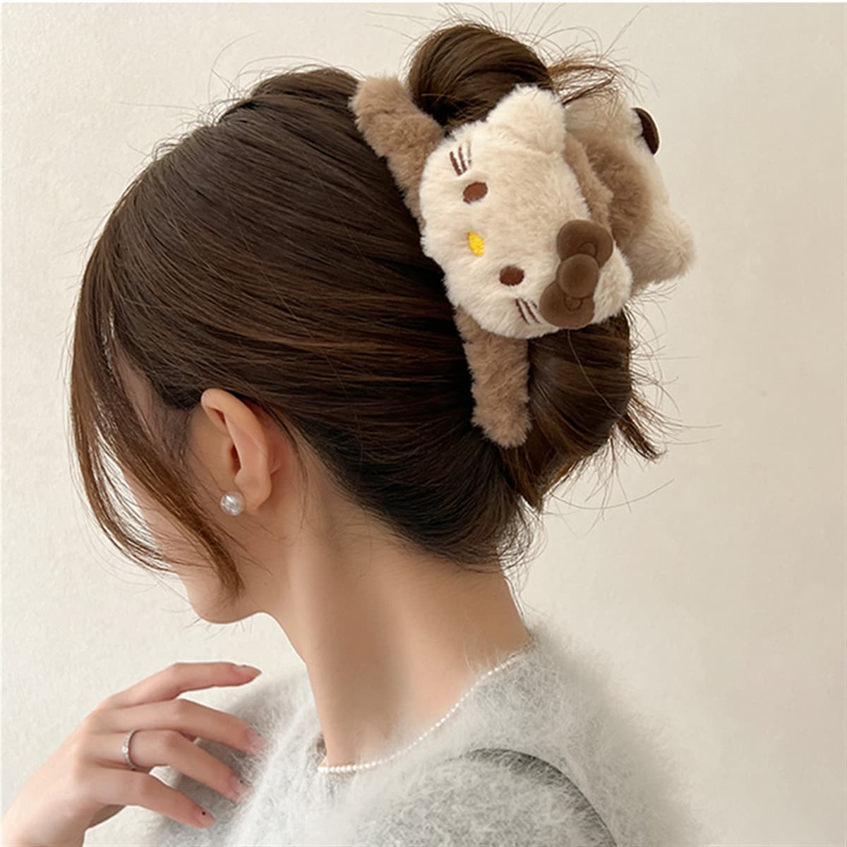 Корейская новая девушка двухсторонний Kt бант плюшевый захват мультфильм милый акула зажим высокая стоимость осенью и зимой