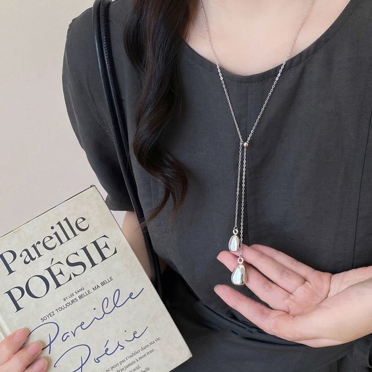 Ожерелье с подвеской в минималистском стиле для женщин на осень и зиму, универсальное, простое, модное, повседневное,...