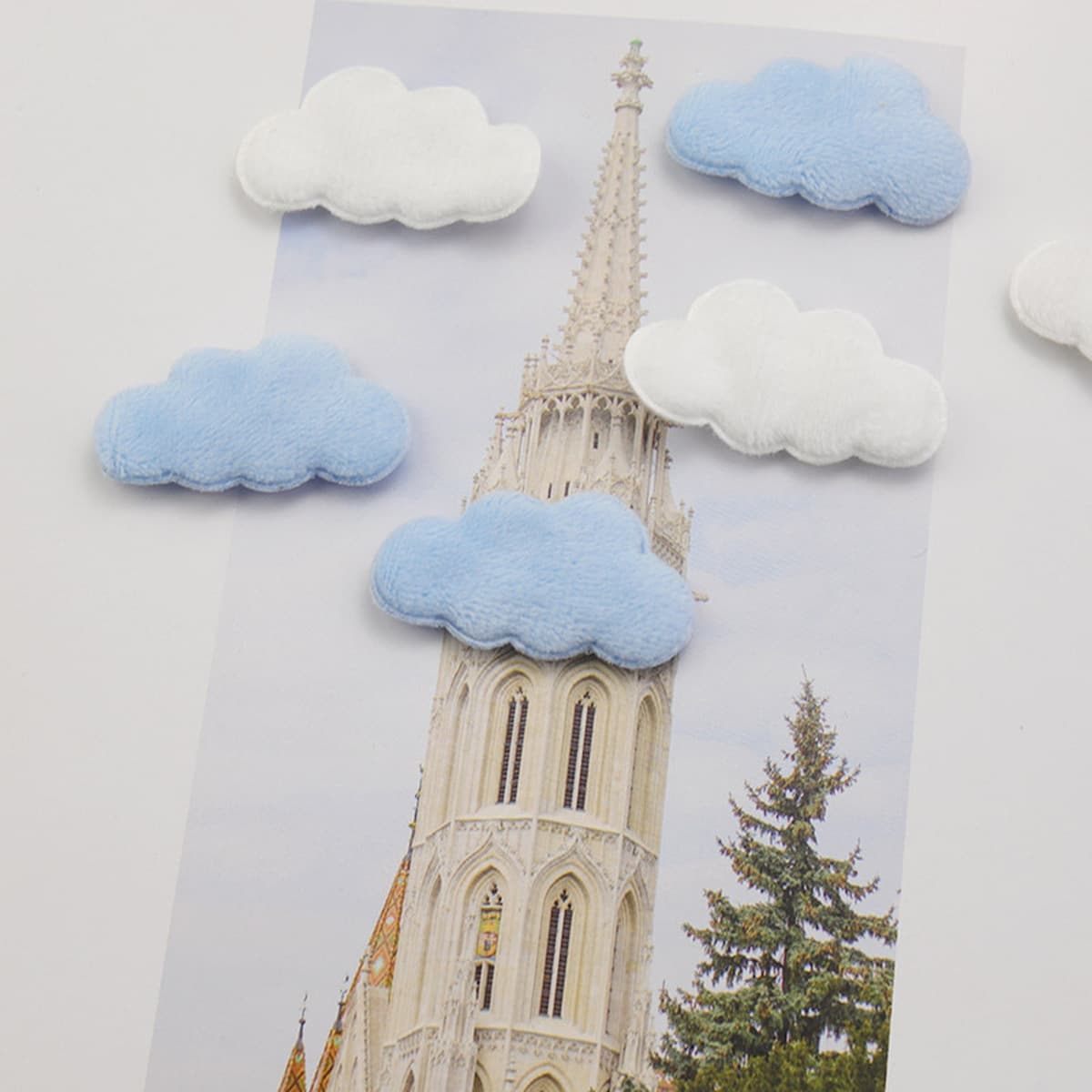 42*23 мм двухсторонняя плюшевая белая облачная наклейка DIY головные уборы Заколки для волос Банки Украшение Аксессуары...