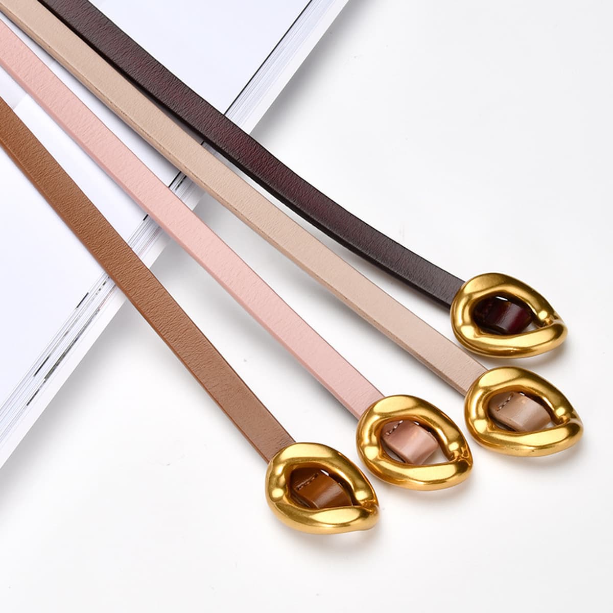 Кожаный ремень женский тонкий пояс украшение с платьем тонкий ремень небольшой ароматный ремень на талии ретро пояс...