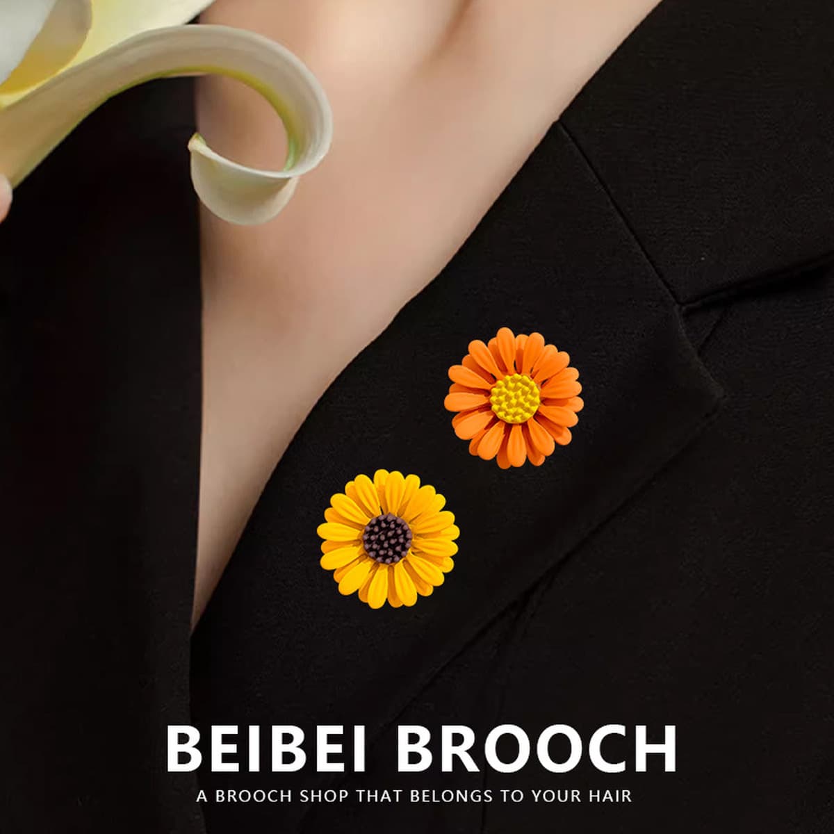 Брошь с ромашками, булавка для воротника, булавка для костюма, универсальные аксессуары, Ниша, изысканное украшение на...
