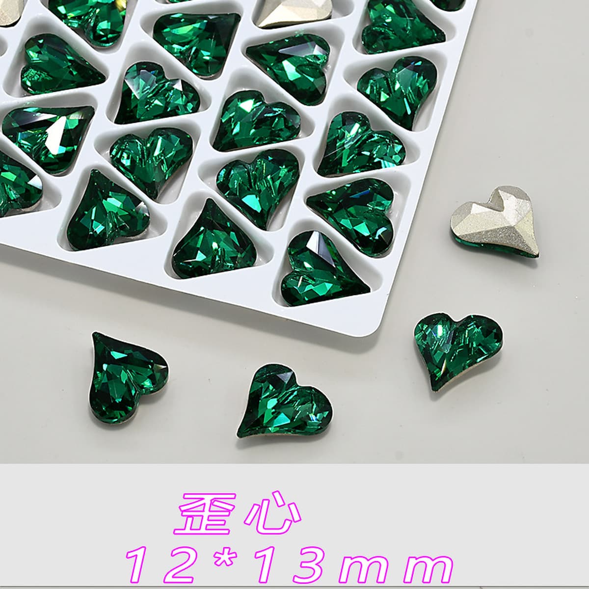 Замена смешанной партии K9, высококачественные изумрудные стразы для дизайна ногтей с заостренными спинками, оптовая продажа...