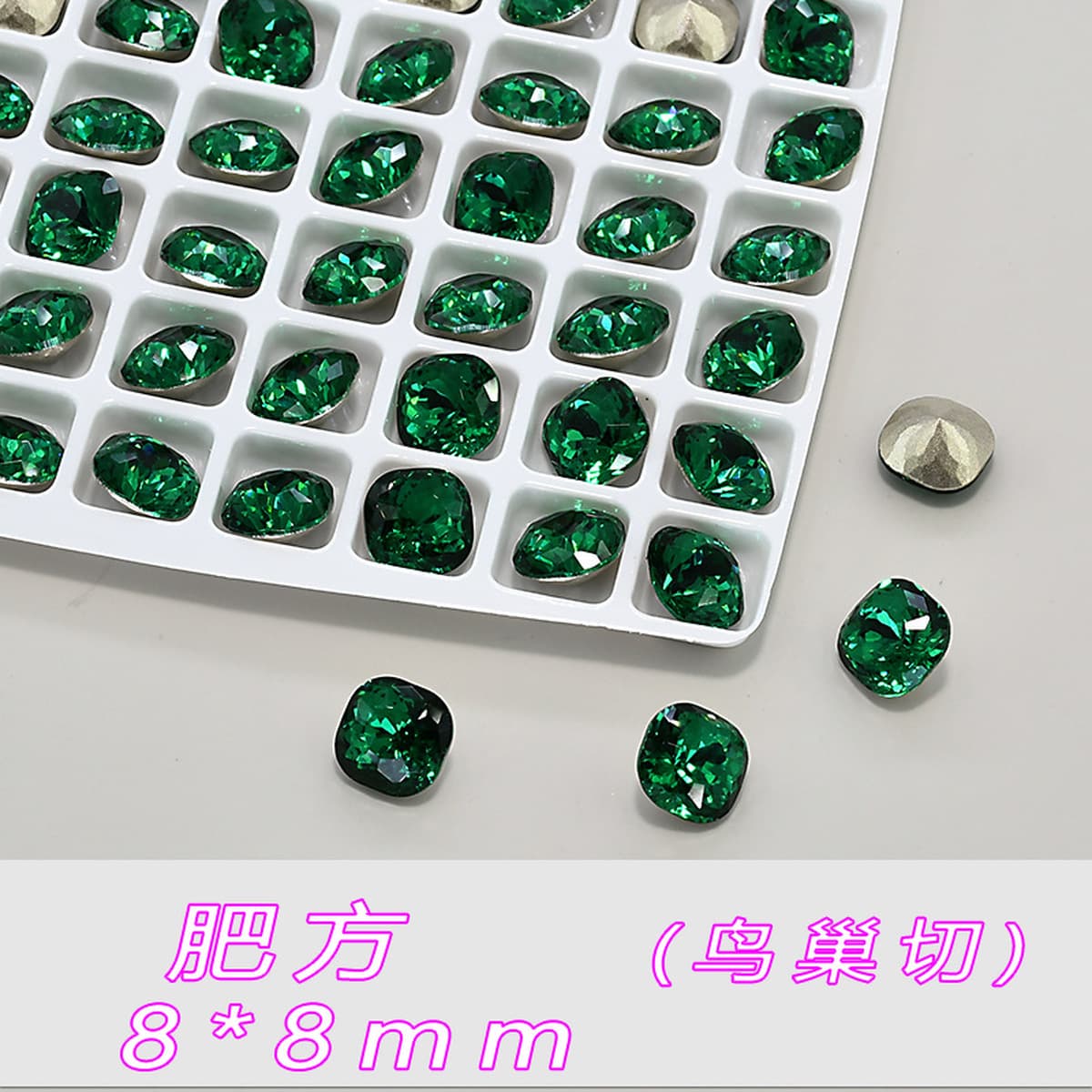 Замена смешанной партии K9, высококачественные изумрудные стразы для дизайна ногтей с заостренными спинками, оптовая продажа...