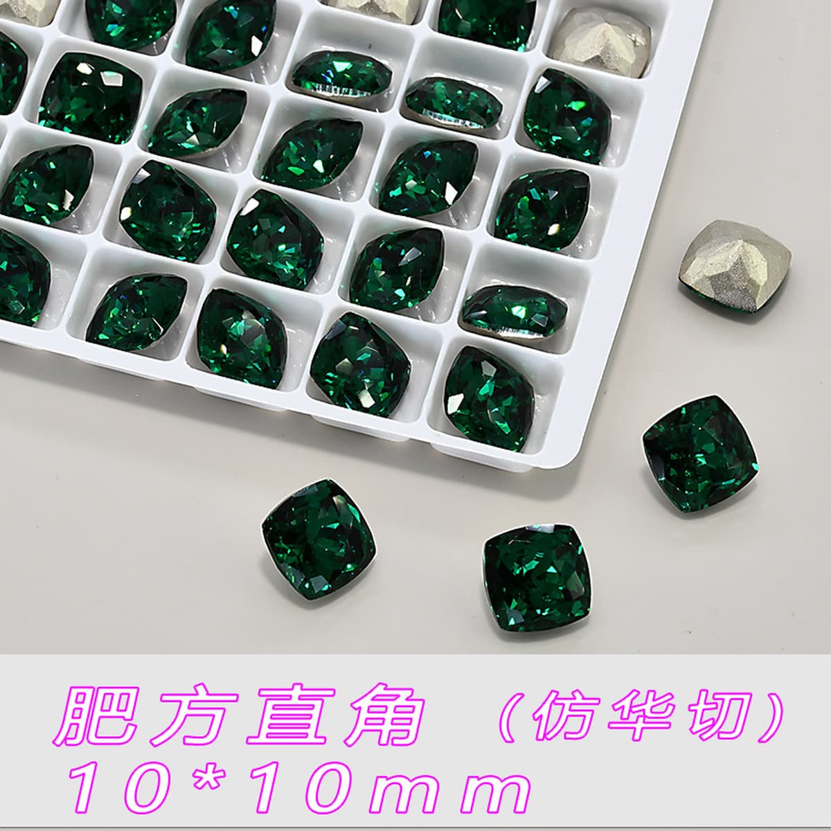 Замена смешанной партии K9, высококачественные изумрудные стразы для дизайна ногтей с заостренными спинками, оптовая продажа...