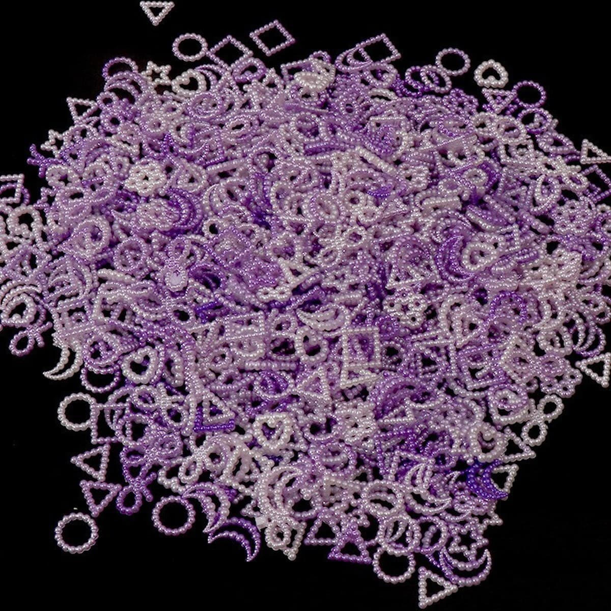 Новый маникюр ювелирная смола имитация жемчуга рисового белого любовного лука пятиконечная звезда луна дикая трехмерная...