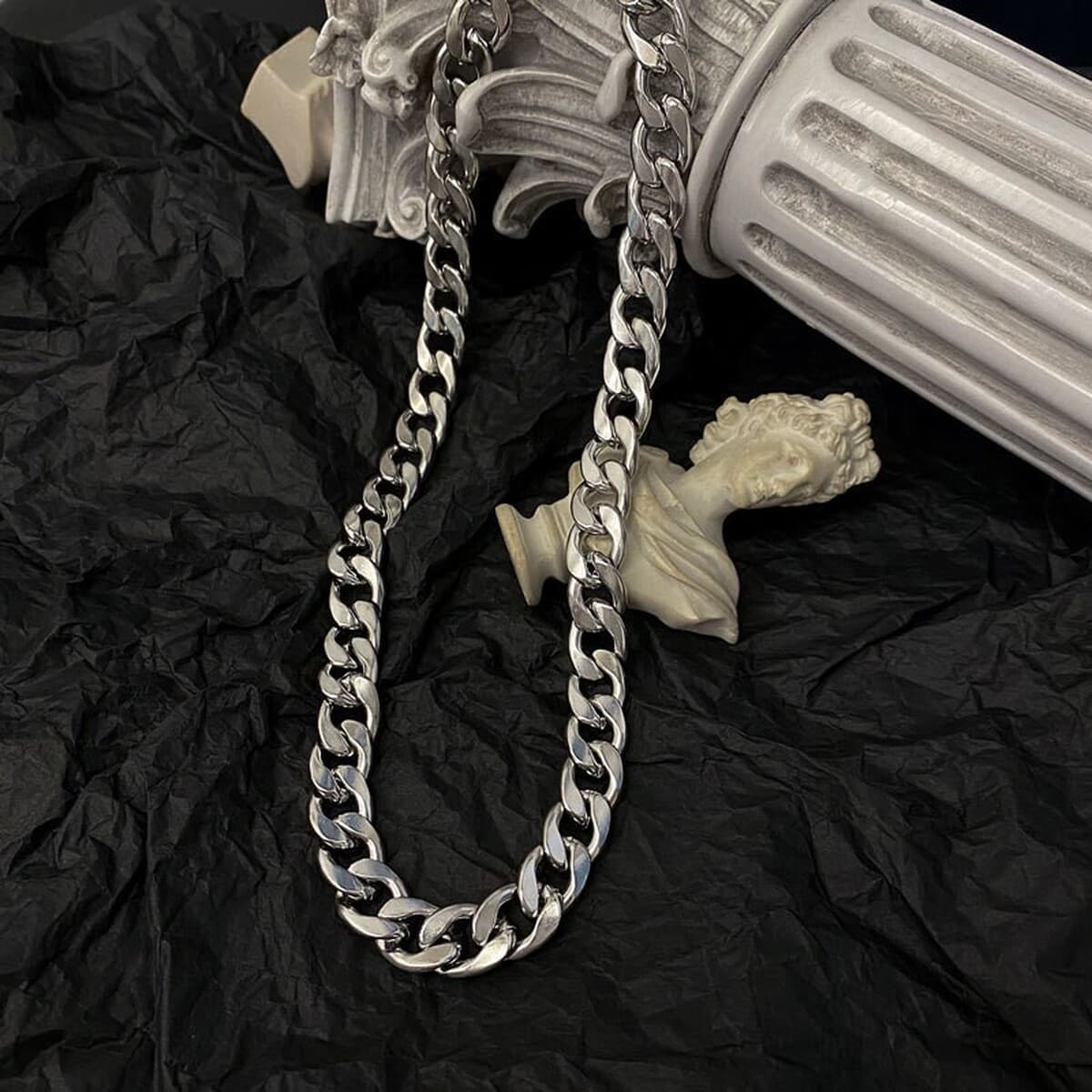 Ожерелье мужская титановая сталь не выцветает минималистские дикие украшения женская цепочка свитера новая модная личность...