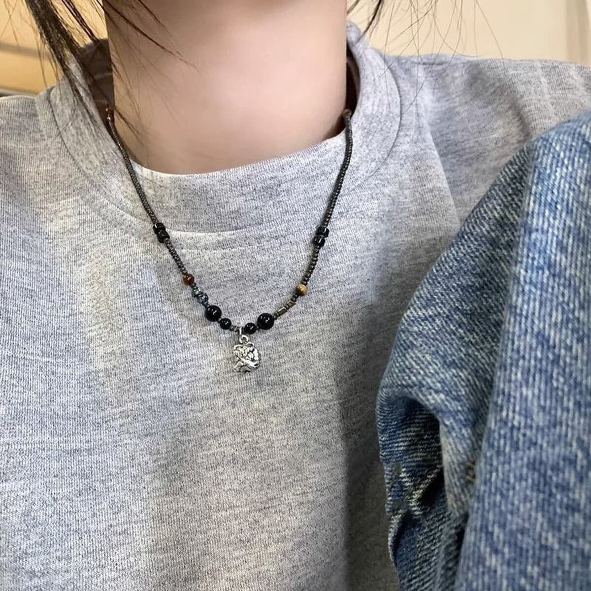 Ожерелье мужская титановая сталь не выцветает минималистские дикие украшения женская цепочка свитера новая модная личность...