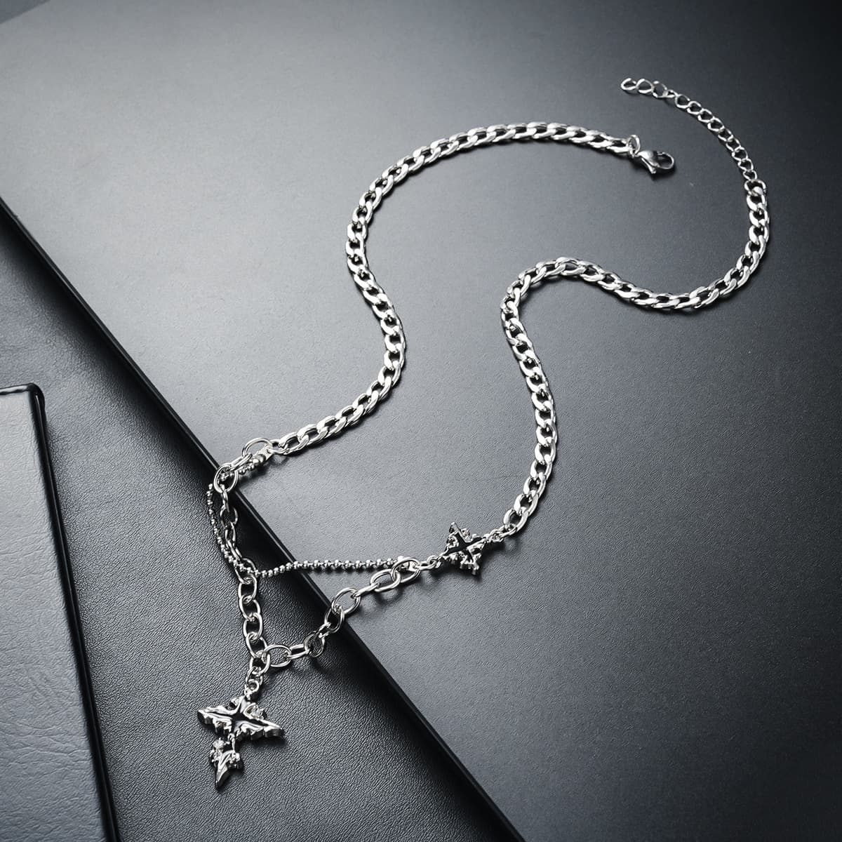 Ожерелье мужская титановая сталь не выцветает минималистские дикие украшения женская цепочка свитера новая модная личность...