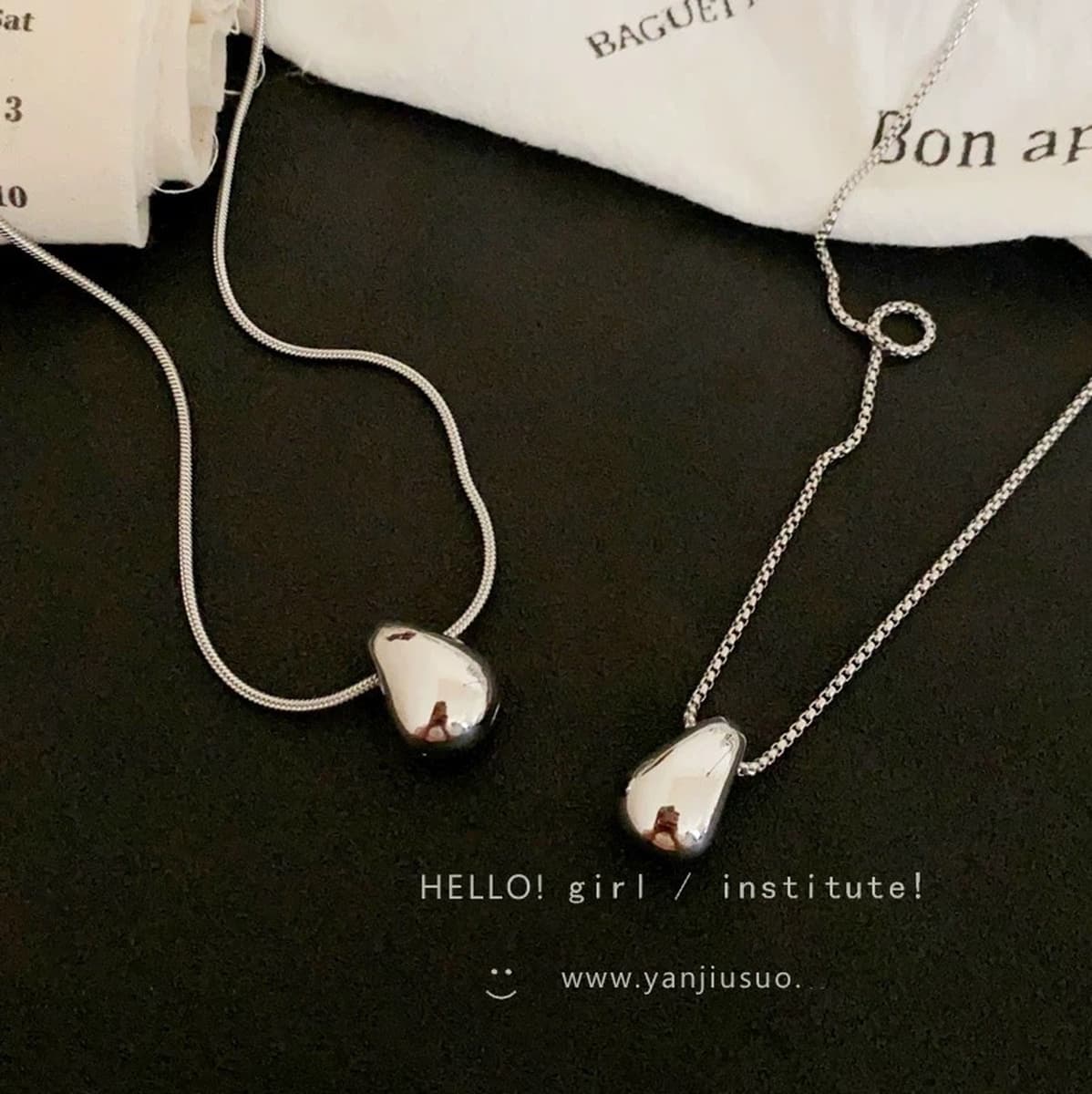 Чрезвычайно простой ветер капли воды кулон ожерелье женский осенний и зимний длинный свитер свитер цепи повседневные дикие...