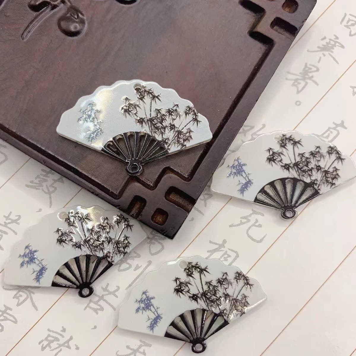 Ацетат новый кулон вентилятор 23*36 мм древний стиль DIY ручной работы