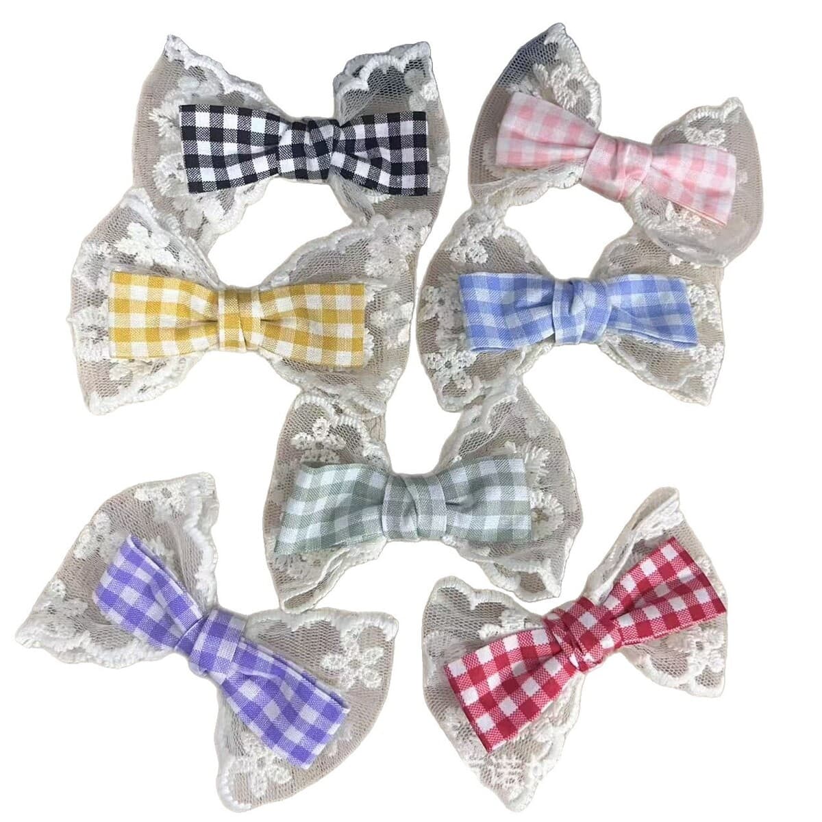 Аксессуары из кружевной клетчатой ткани своими руками, аксессуары с кружевным бантом, чехол для мобильного телефона, обувь,...