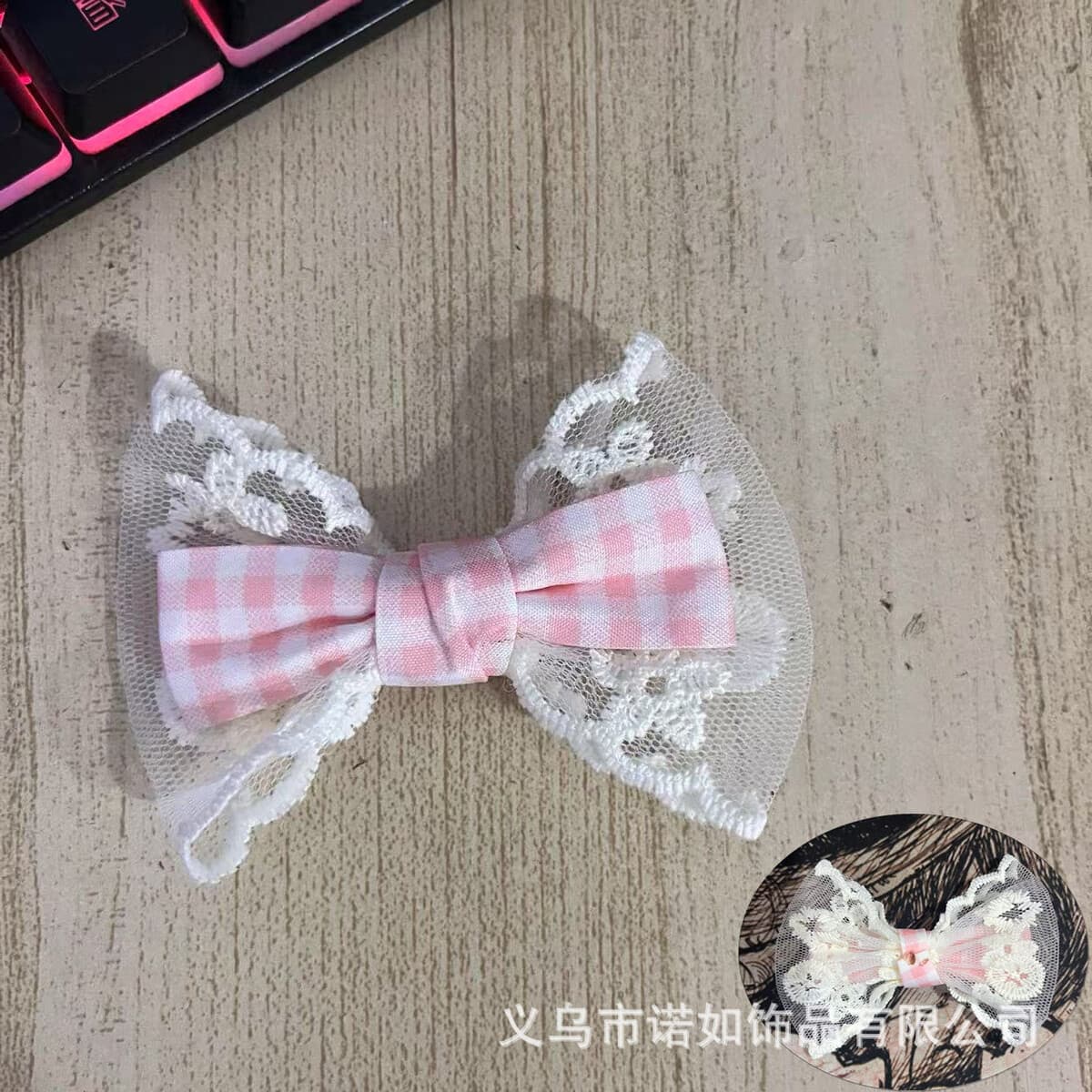 Аксессуары из кружевной клетчатой ткани своими руками, аксессуары с кружевным бантом, чехол для мобильного телефона, обувь,...