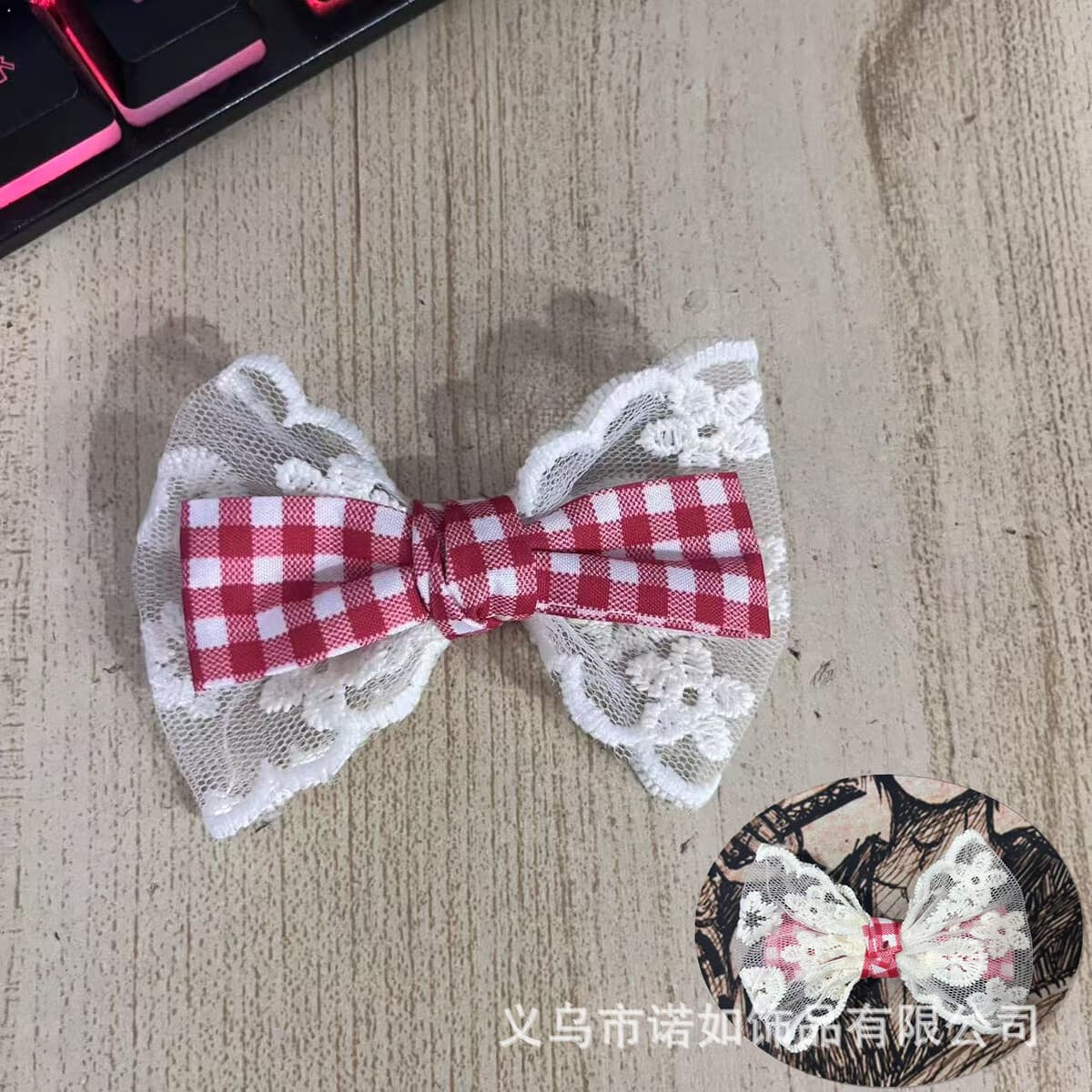 Аксессуары из кружевной клетчатой ткани своими руками, аксессуары с кружевным бантом, чехол для мобильного телефона, обувь,...