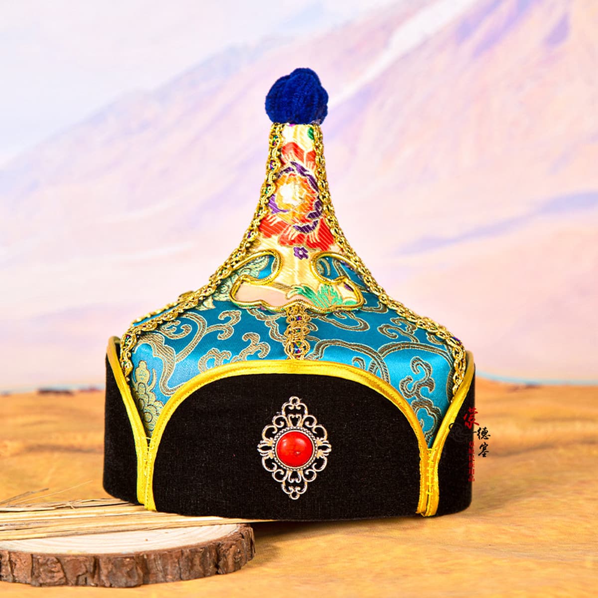Этнические богатые цветочные аксессуары для одежды Монгольские мужские шапки, шапки принца и генерала, головные уборы,...