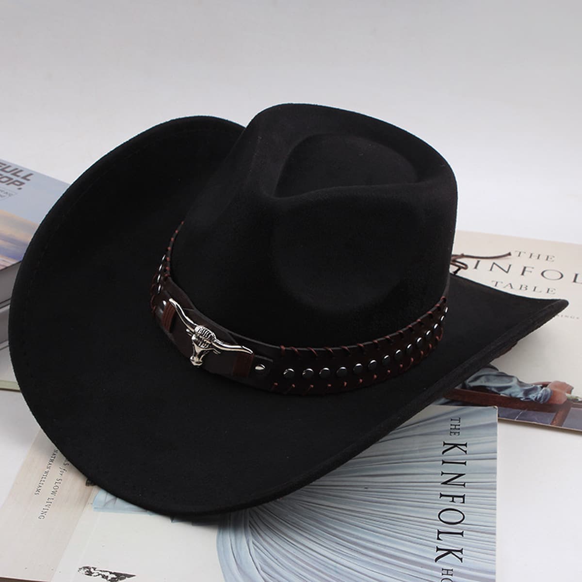 Внешняя торговля Западный джинсовый стиль тибетский бычий аксессуар модный цилиндр