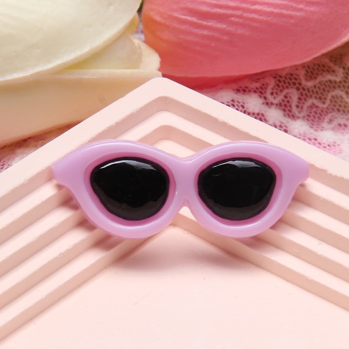 Новый стиль большой 4 см круглой рамки смолы маленькие солнцезащитные очки солнцезащитные очки DIY крем резиновые аксессуары...