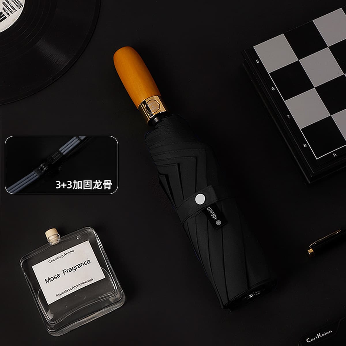 Автоматический зонт с 16 спицами и кольцевой застежкой, двойного назначения для дождя и солнца, складной зонт, зонт для...