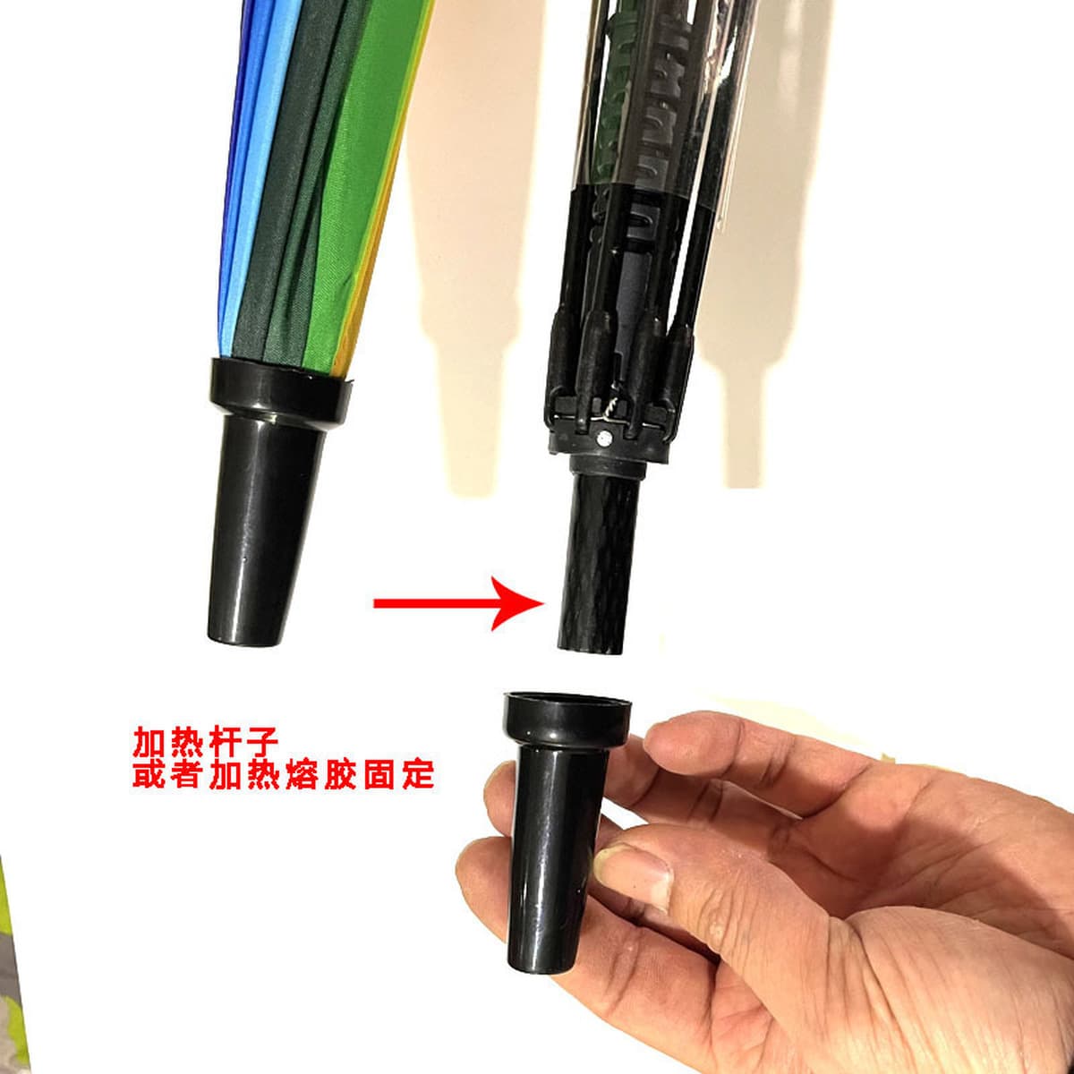 Оптовая продажа, аксессуары для зонтов, зонтик с длинной ручкой, водонепроницаемый колпачок для зонта, верхняя крышка для...