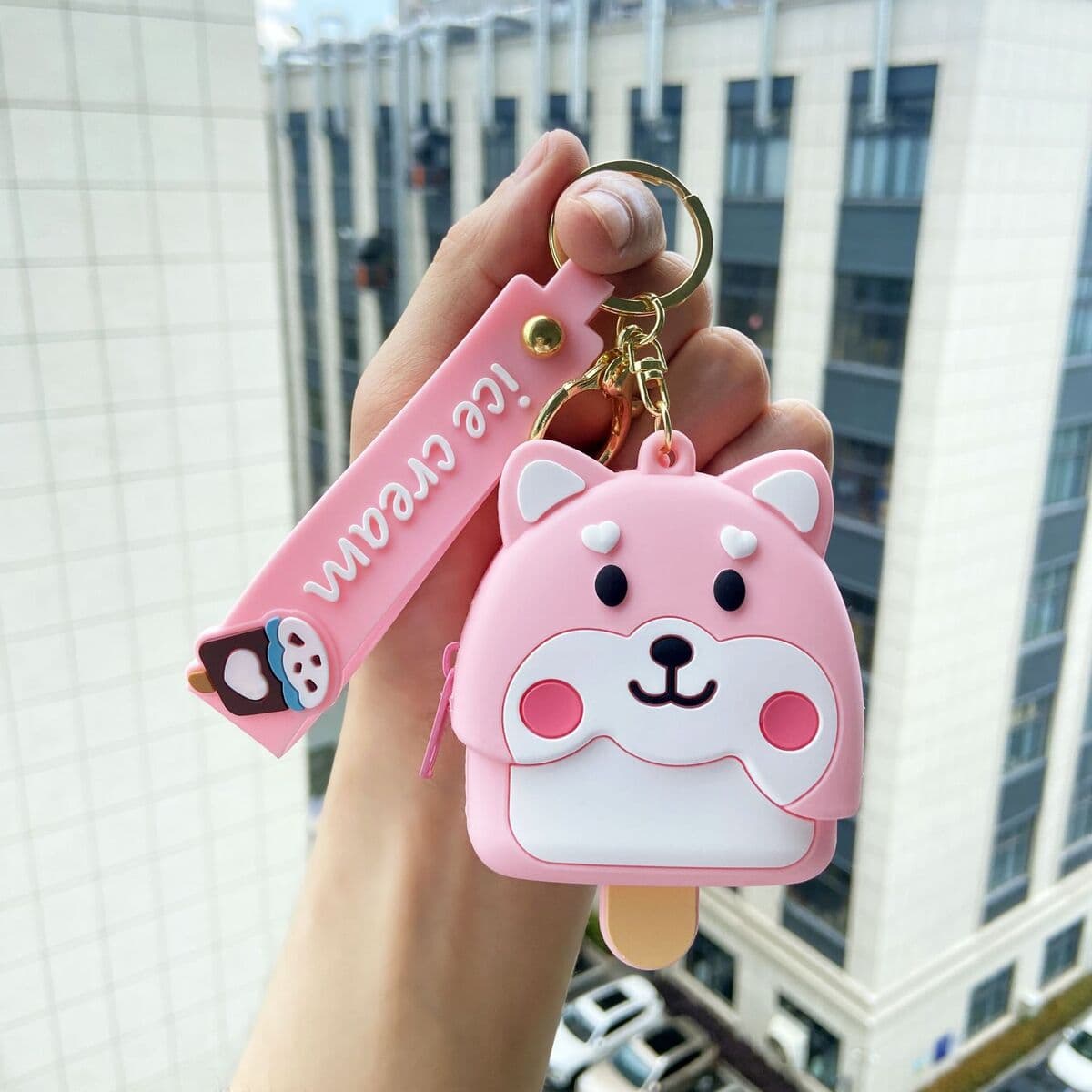 Силиконовый кошелек-брелок в виде утки для монет и ключей, подвеска для детского рюкзака, чехол для ключей, держатель для...