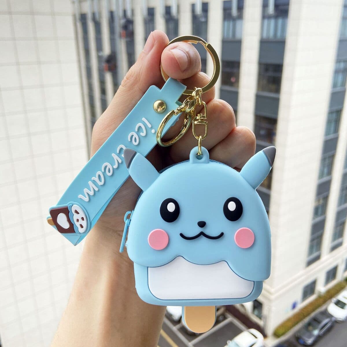 Силиконовый кошелек-брелок в виде утки для монет и ключей, подвеска для детского рюкзака, чехол для ключей, держатель для...