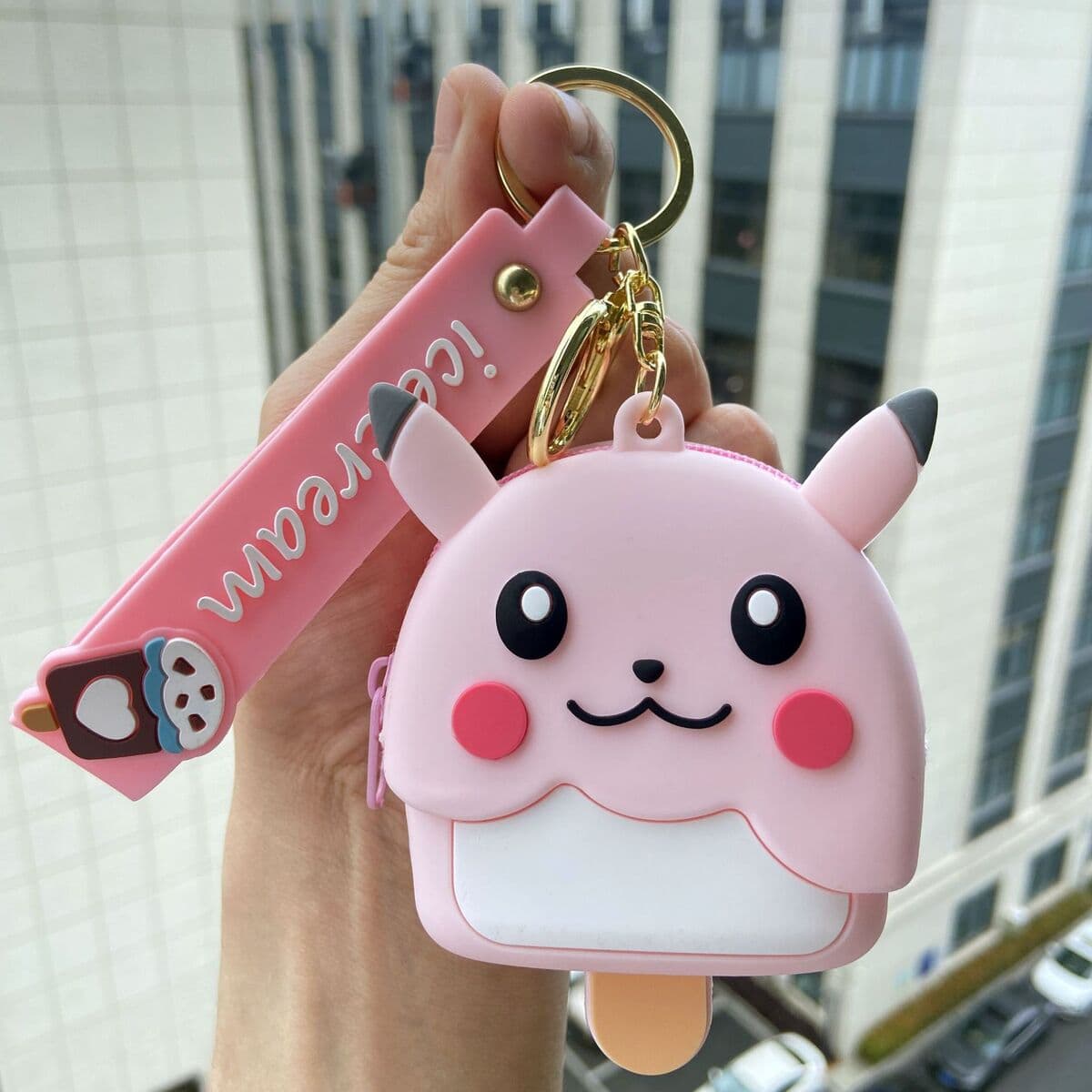 Силиконовый кошелек-брелок в виде утки для монет и ключей, подвеска для детского рюкзака, чехол для ключей, держатель для...