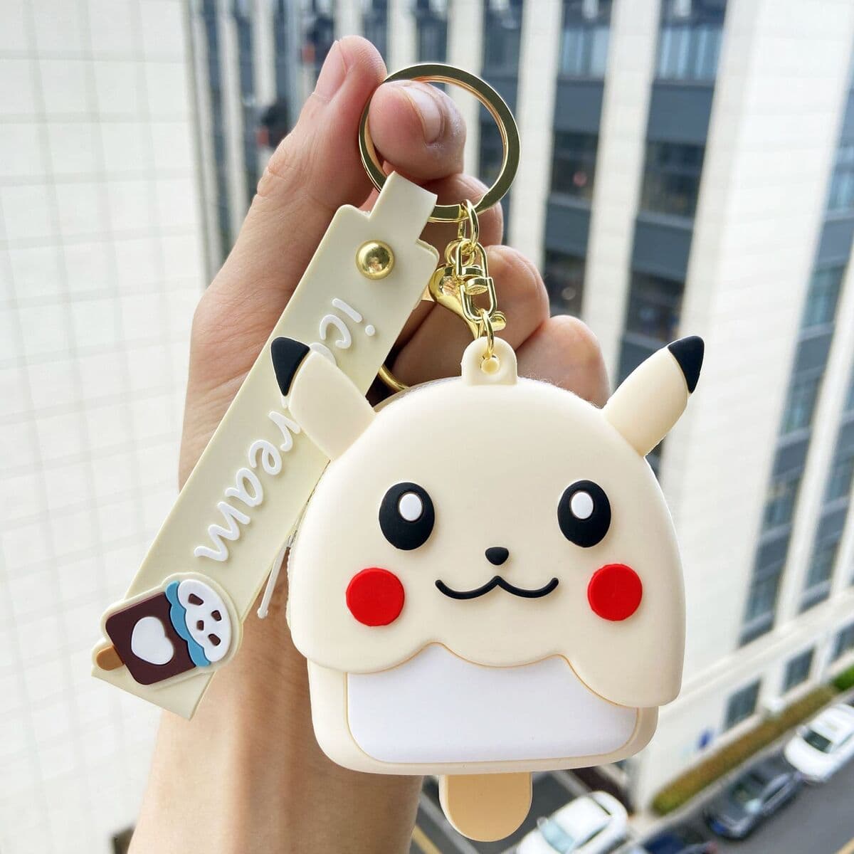 Силиконовый кошелек-брелок в виде утки для монет и ключей, подвеска для детского рюкзака, чехол для ключей, держатель для...