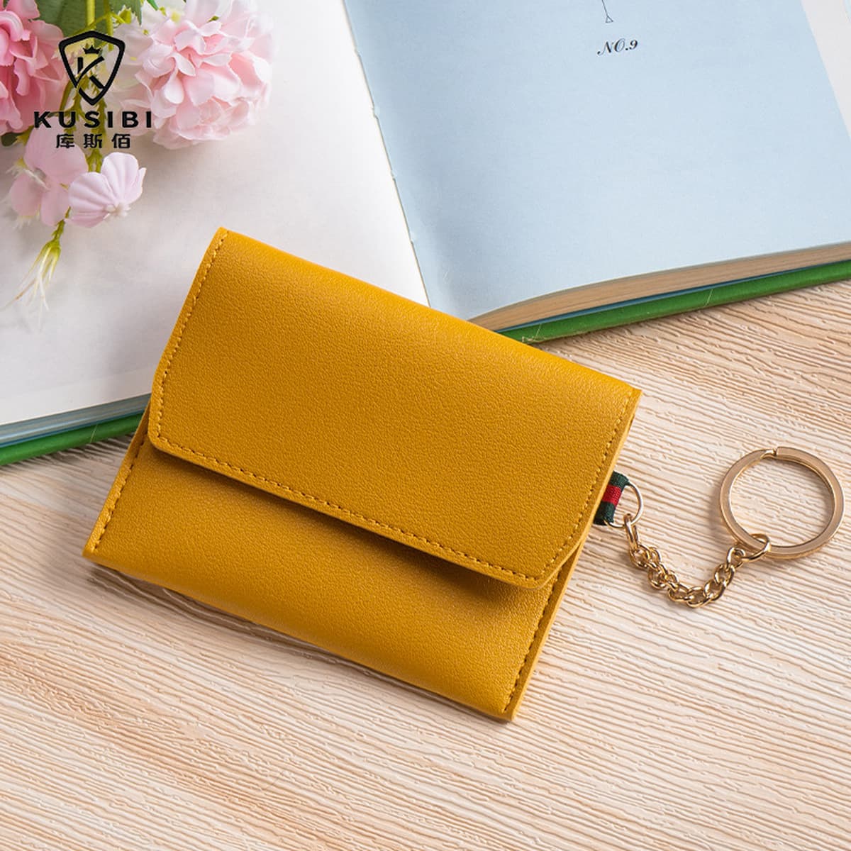 Ультратонкий держатель для визитных карточек с отделением для карт для женщин, компактный мини-кошелек для мелочи,...