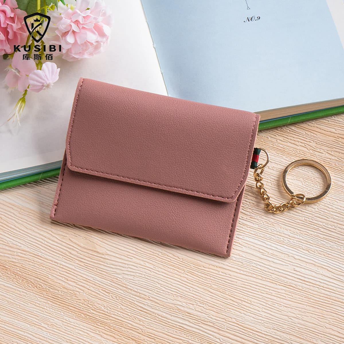 Ультратонкий держатель для визитных карточек с отделением для карт для женщин, компактный мини-кошелек для мелочи,...