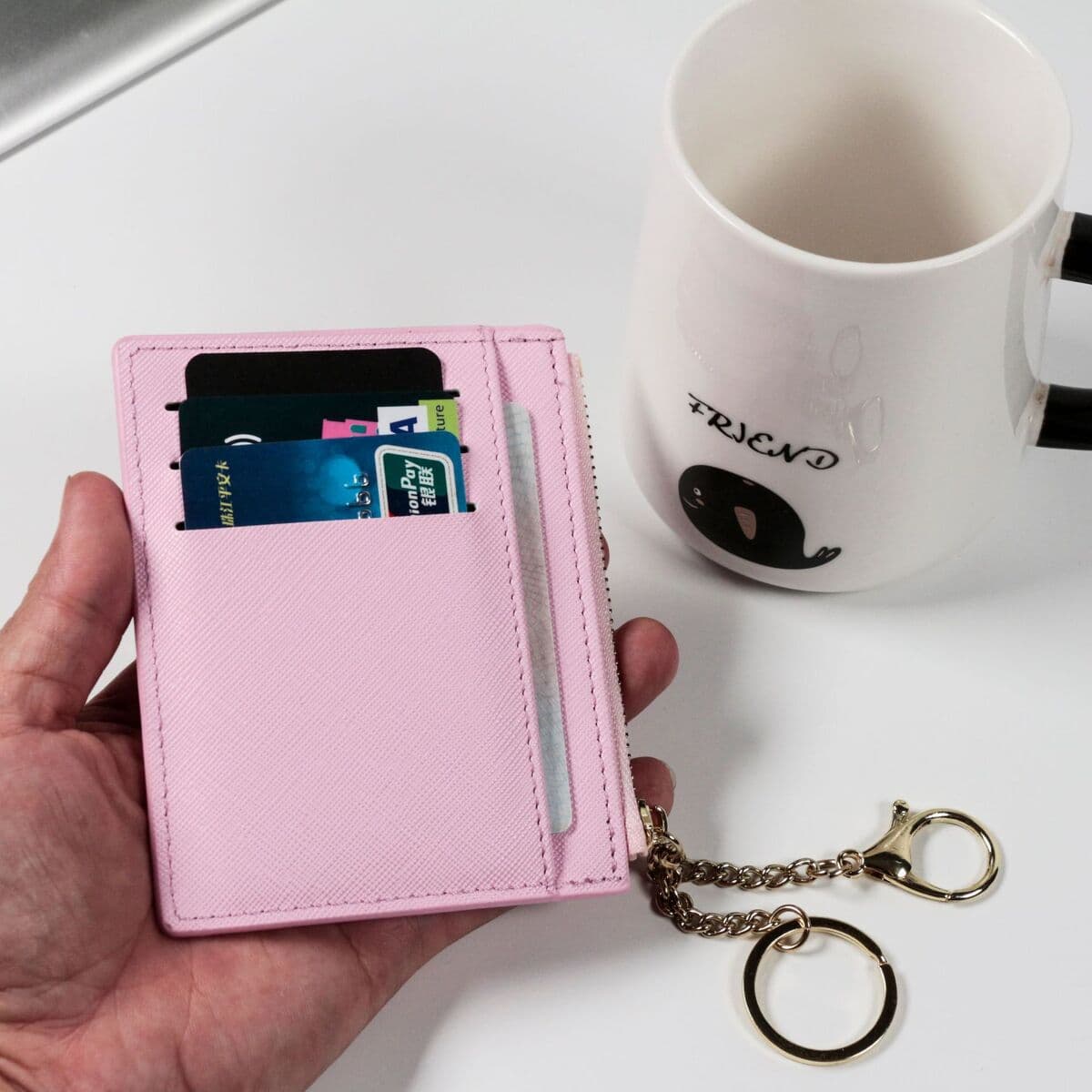 Новая модель 2024: миниатюрный женский кошелек-картхолдер с короткой молнией, простой и легкий, для монет и карт