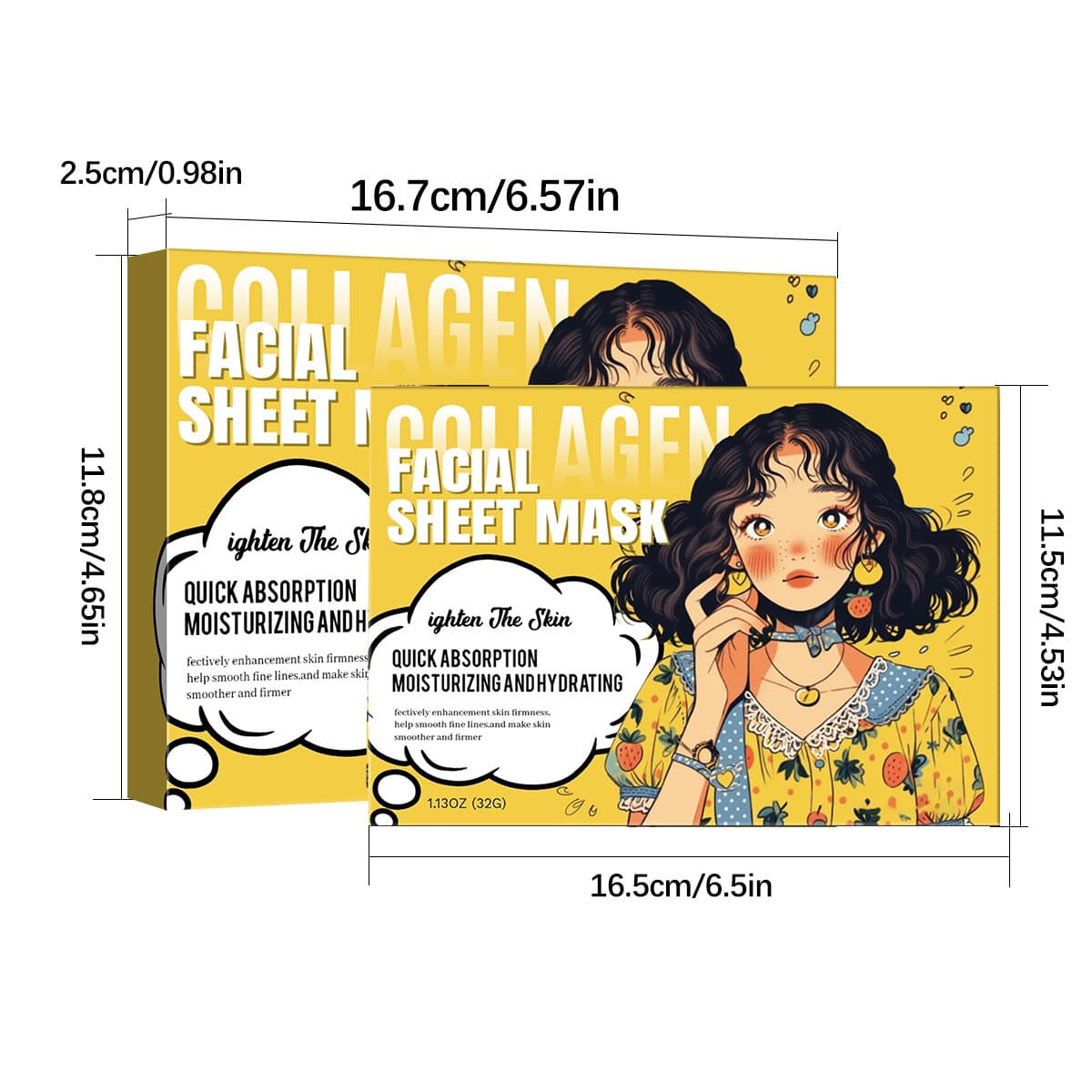 Трансграничная коллагеновая маска с верхним и нижним разделением, белая полупрозрачная маска, корейская популярная маска для...