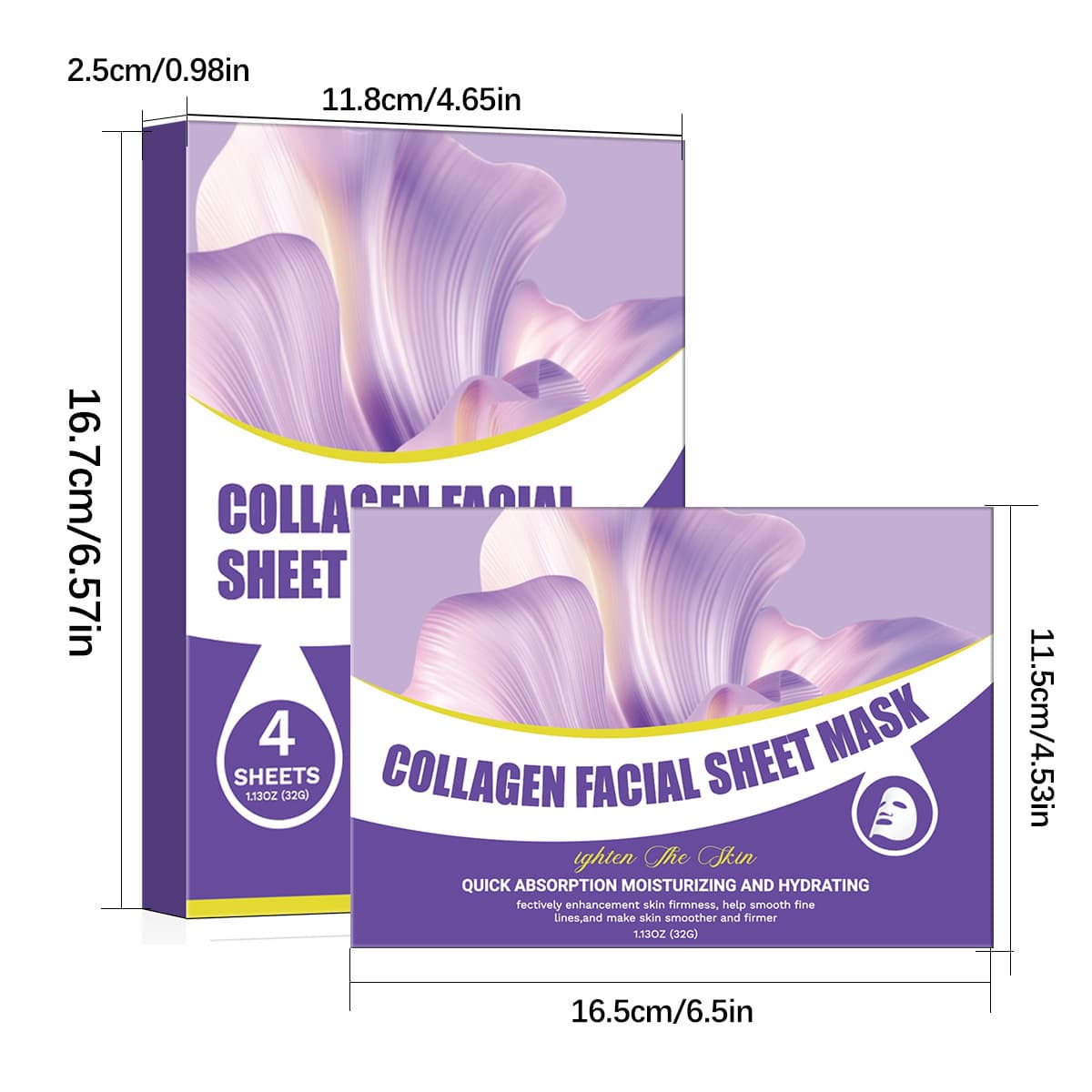 Трансграничная коллагеновая маска с верхним и нижним разделением, белая полупрозрачная маска, корейская популярная маска для...