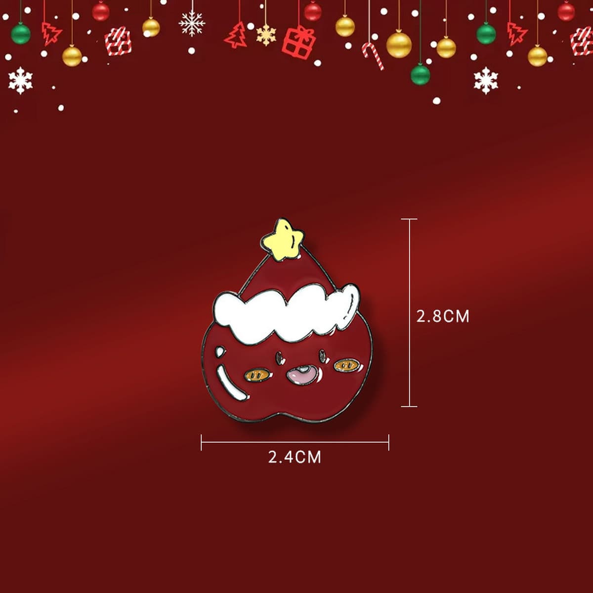 Рождественская брошь аксессуар милый мультфильм металлическая рождественская серия DIY капли масло значок булавка...