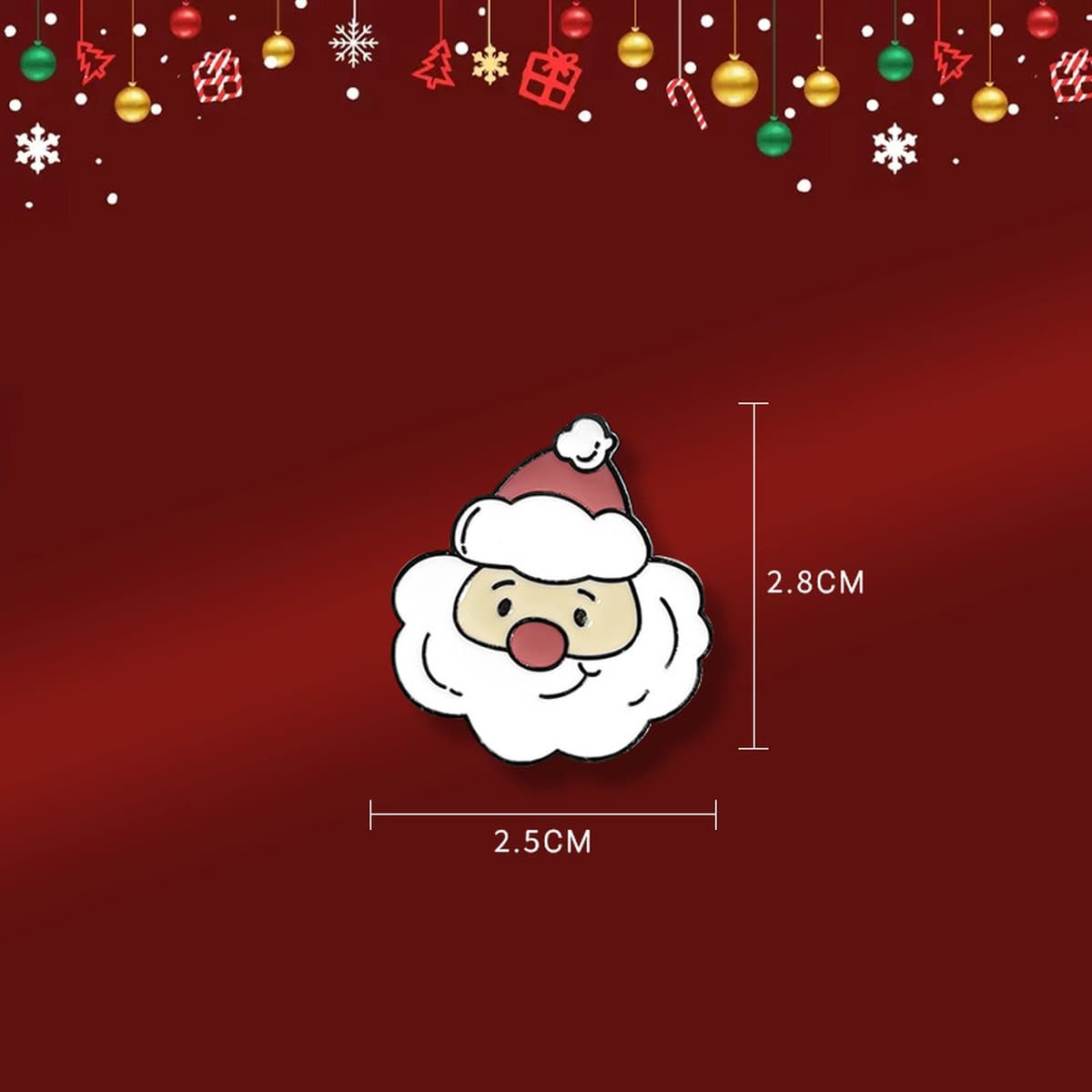 Брошь-значок Санта-Клаус, металлическая, в стиле мультфильма, с индивидуальным дизайном, рождественская брошь для одежды и...