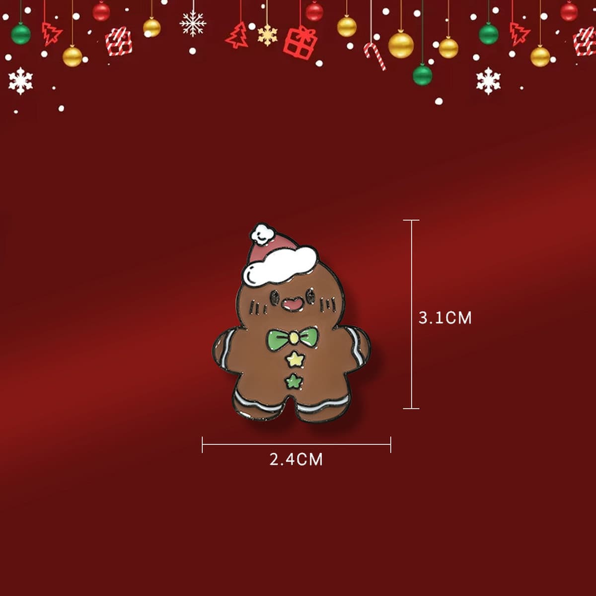 Брошь-значок Санта-Клаус, металлическая, в стиле мультфильма, с индивидуальным дизайном, рождественская брошь для одежды и...