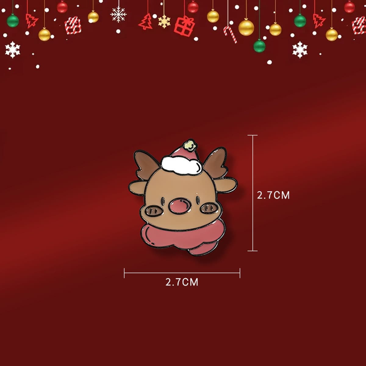 Брошь-значок Санта-Клаус, металлическая, в стиле мультфильма, с индивидуальным дизайном, рождественская брошь для одежды и...