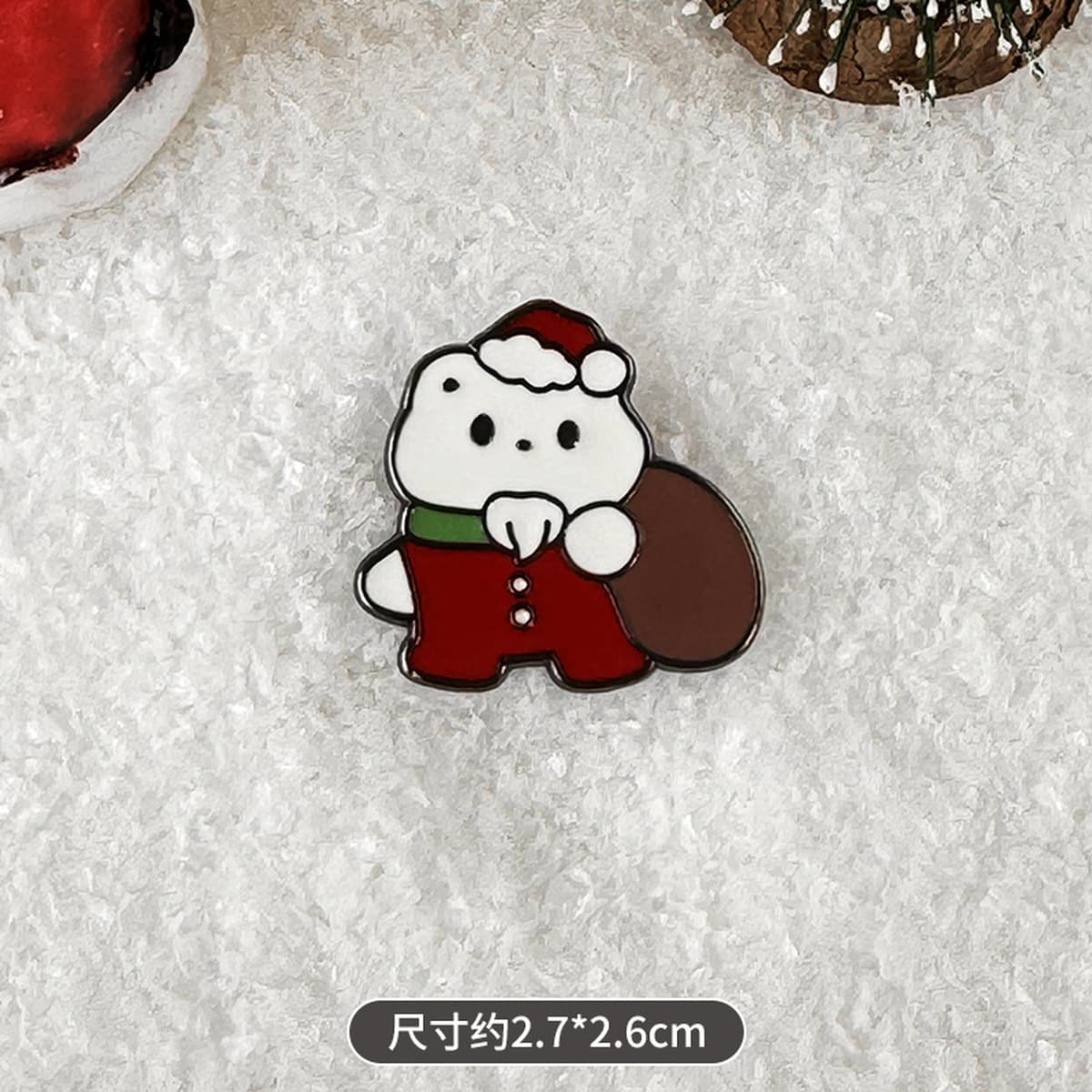 Брошь-значок Санта-Клаус, металлическая, в стиле мультфильма, с индивидуальным дизайном, рождественская брошь для одежды и...