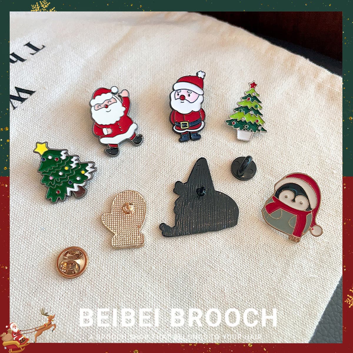 Рождественская брошь Пряничный человечек Заколка с оленем Санта-Клаус металлический значок шарф Пряжка булавка аксессуары...