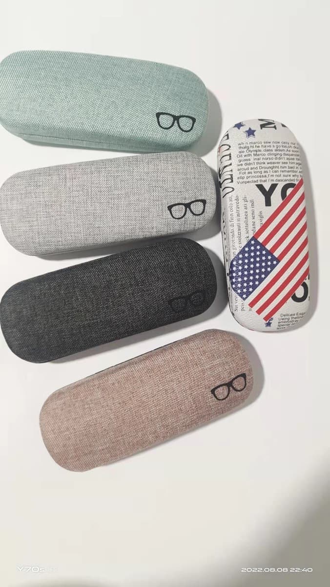 Оптовая продажа хлопчатобумажная и льняная коробка для очков минималистичная коробка для очков креативная коробка для очков