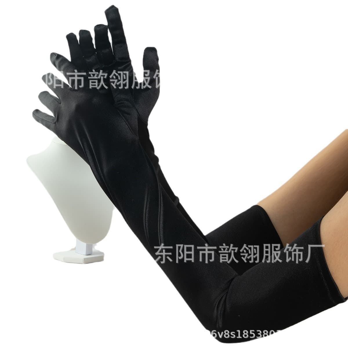 Атласные перчатки удлиненное платье атласные перчатки с крючком для пальцев Свадебные выступления Бальные перчатки...