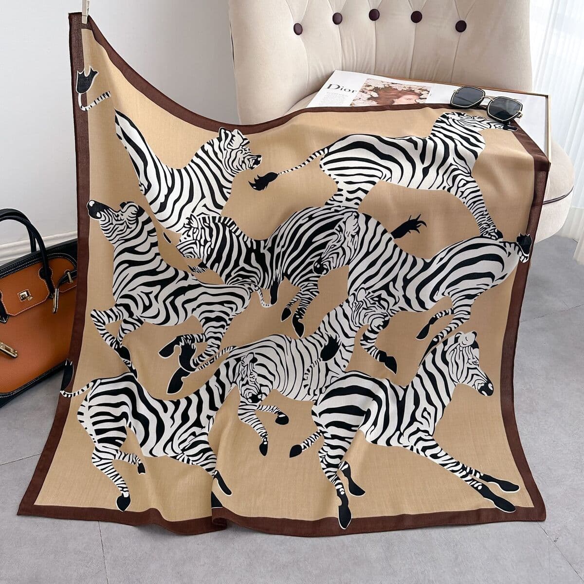 Анти-бархатный хлопчатобумажный принт модный дикий 90 квадратный шарф многофункциональный шарф с рубашкой модный шарф галстук