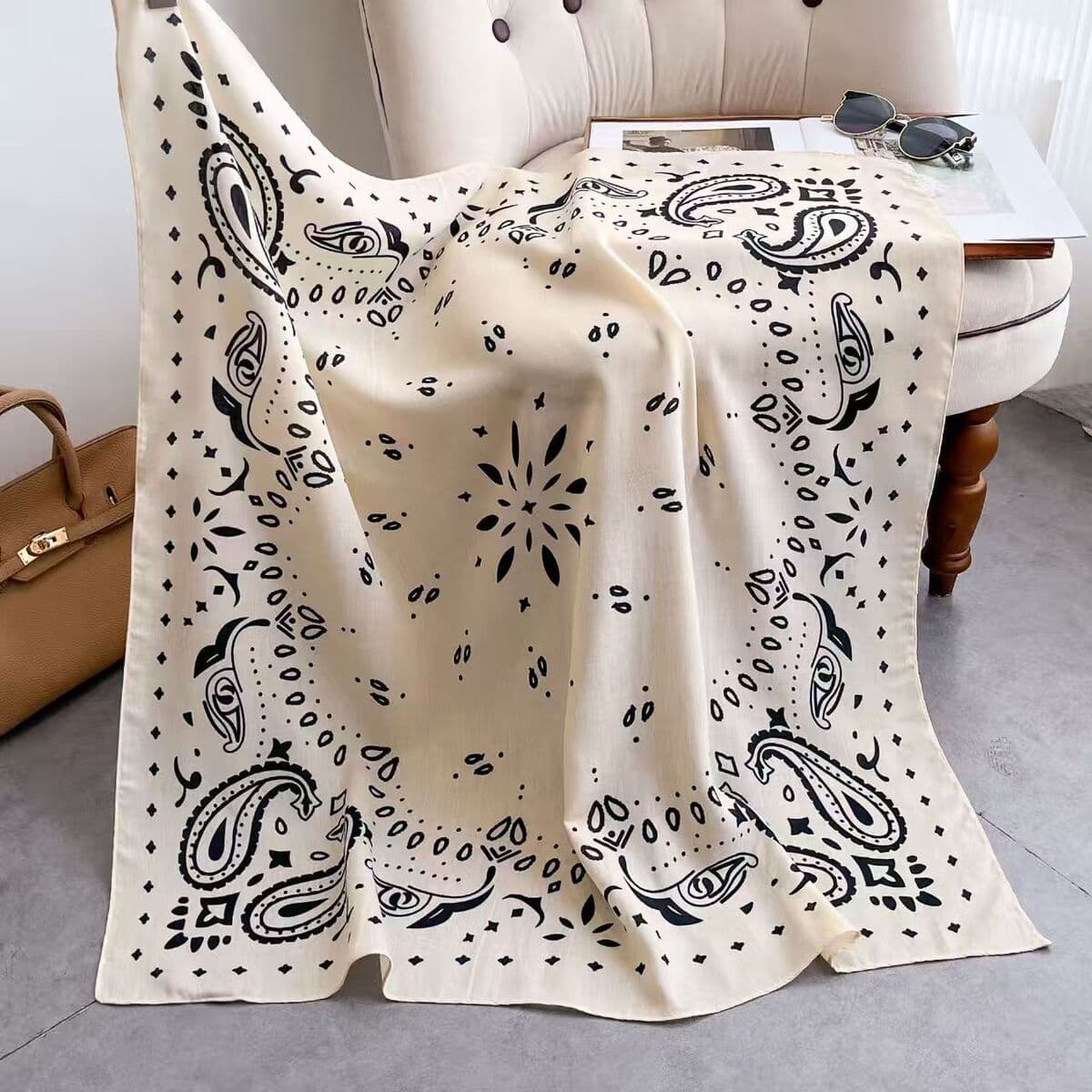 Анти-бархатный хлопчатобумажный принт модный дикий 90 квадратный шарф многофункциональный шарф с рубашкой модный шарф галстук