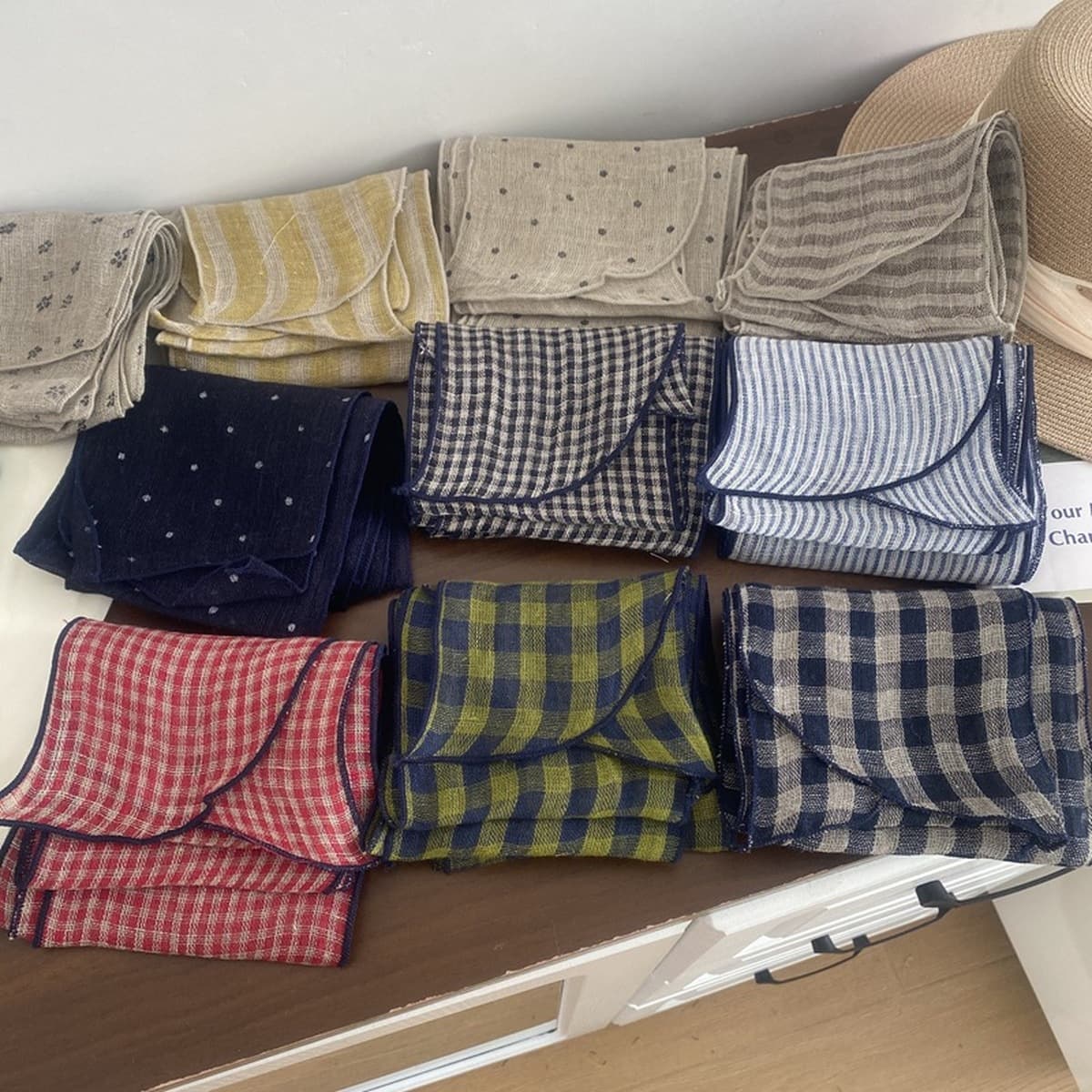 100% льняной шелковый шарф женский японский узкий вариант маленький длинный шарф дикий художественный ретро стримеры...