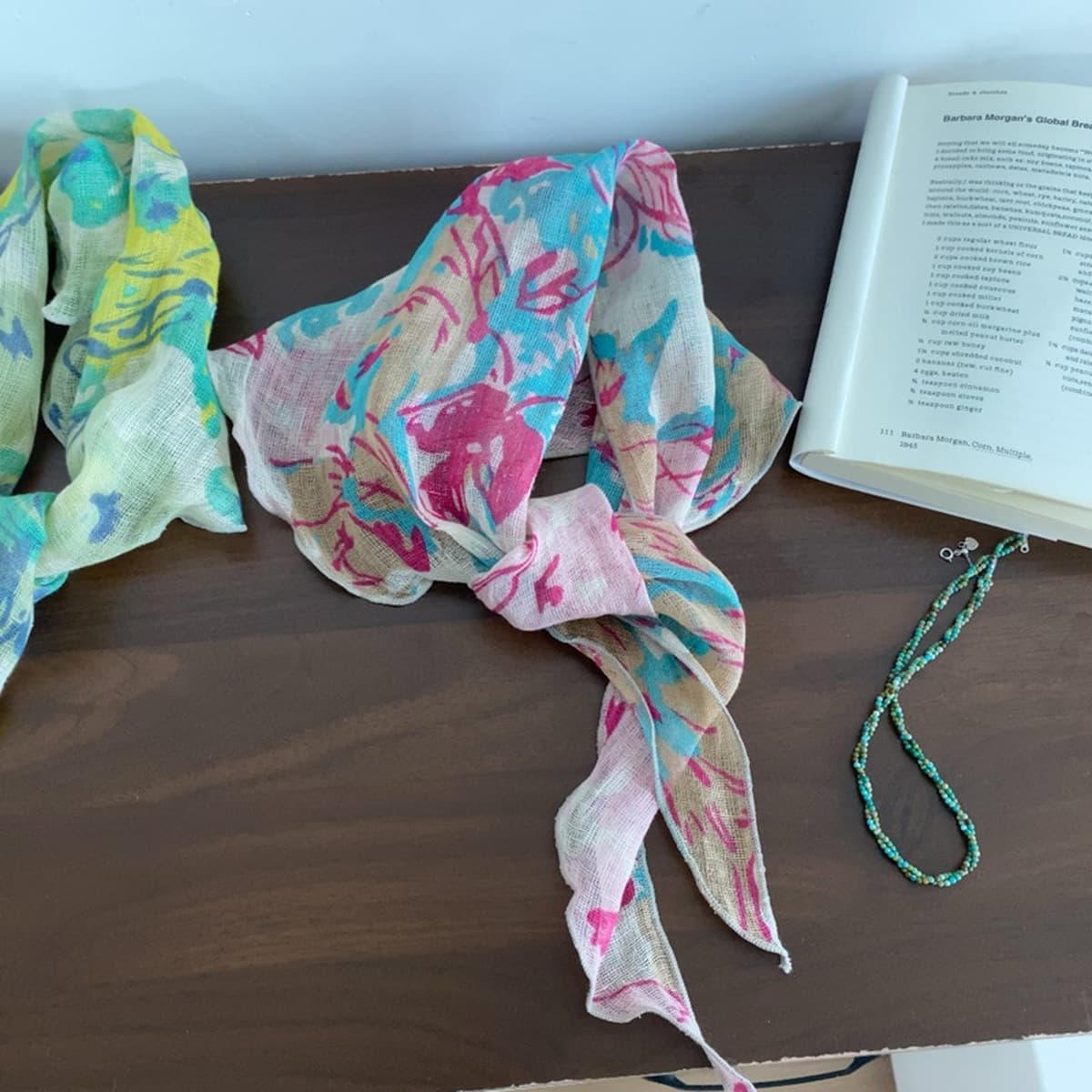 100% льняной шелковый шарф женский японский узкий вариант маленький длинный шарф дикий художественный ретро стримеры...