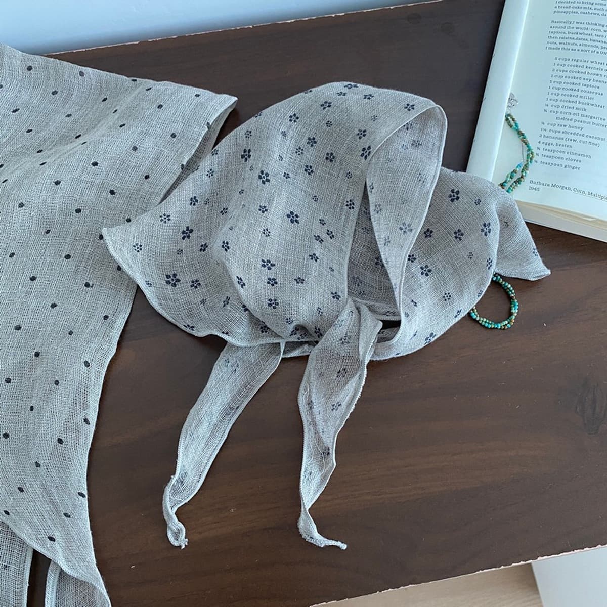 100% льняной шелковый шарф женский японский узкий вариант маленький длинный шарф дикий художественный ретро стримеры...