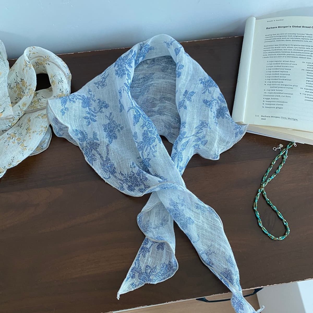 100% льняной шелковый шарф женский японский узкий вариант маленький длинный шарф дикий художественный ретро стримеры...