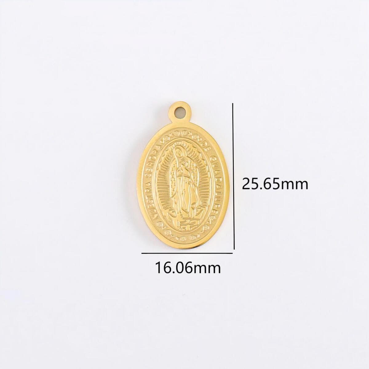 Оптовая продажа европейских и американских винтажных аксессуаров с вакуумным покрытием 18 карат: кулон-медальон Святого...