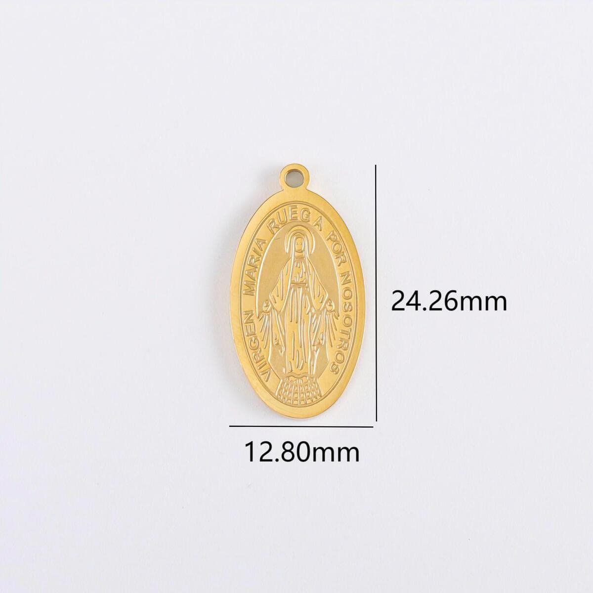 Оптовая продажа европейских и американских винтажных аксессуаров с вакуумным покрытием 18 карат: кулон-медальон Святого...